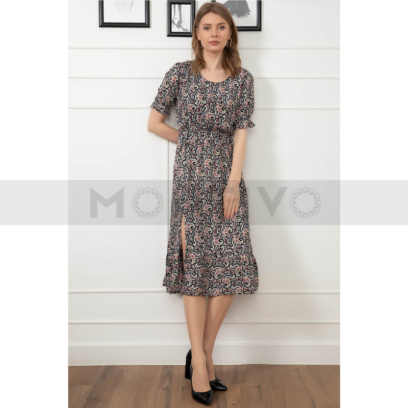Patterned Slit Dress | Montivo Pakistan