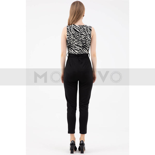 Shirt Collar Belted Jumpsuit | Montivo Pakistan