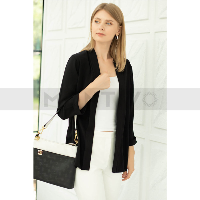 Black Shawl Collar Jacket | Montivo Pakistan