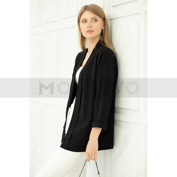Black Shawl Collar Jacket | Montivo Pakistan