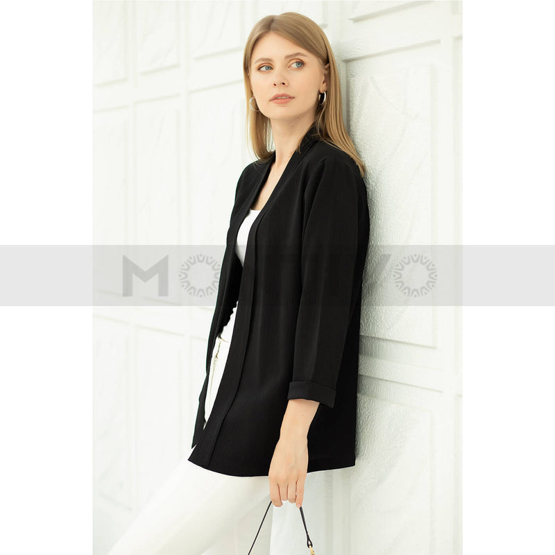 Black Shawl Collar Jacket | Montivo Pakistan