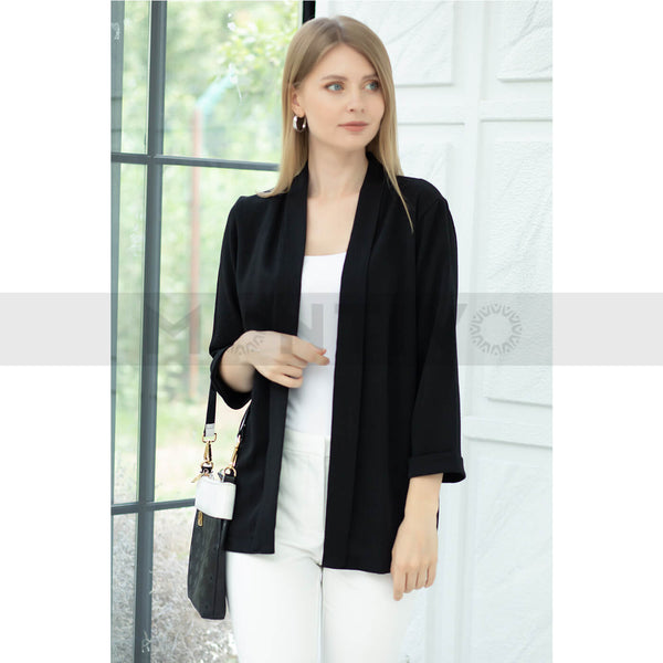 Black Shawl Collar Jacket | Montivo Pakistan