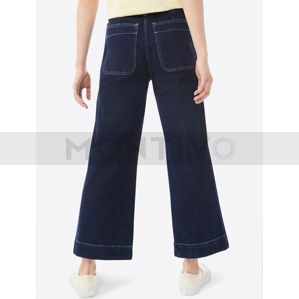 FA Dark Indigo Retro Flare High Rise Jeans | Montivo Pakistan