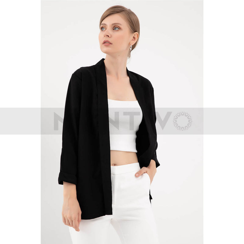 Black Shawl Collar Jacket | Montivo Pakistan