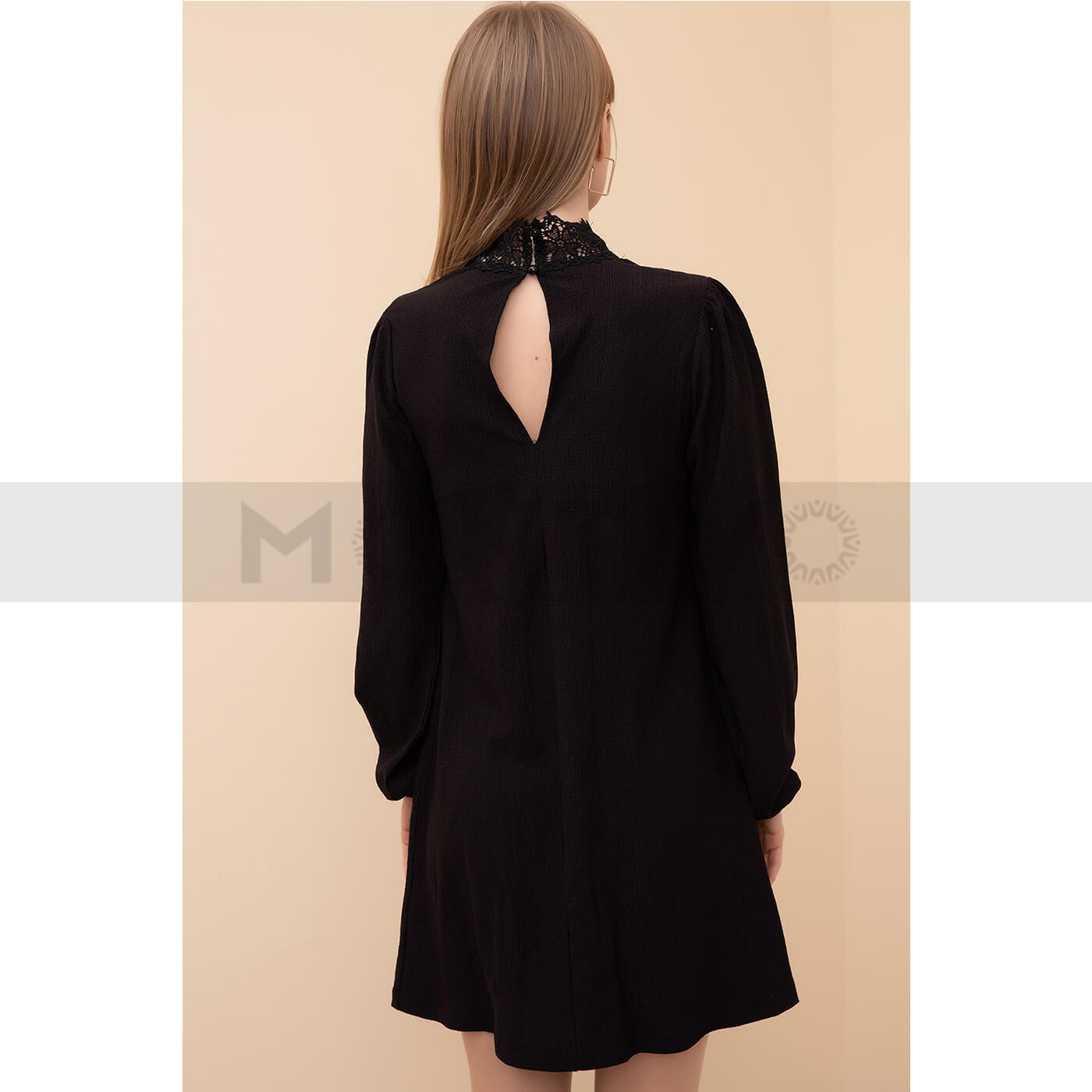 Collar Detailed Long Sleeves Dress | Montivo Pakistan