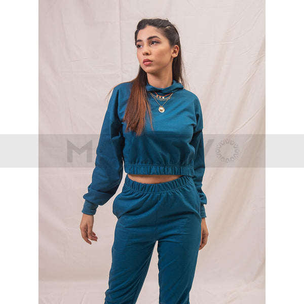 Teal Blue Oversized Co-Ord Set | Montivo Pakistan