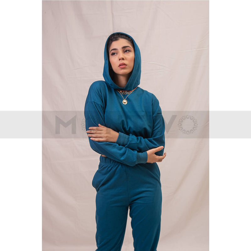 Teal Blue Oversized Co-Ord Set | Montivo Pakistan
