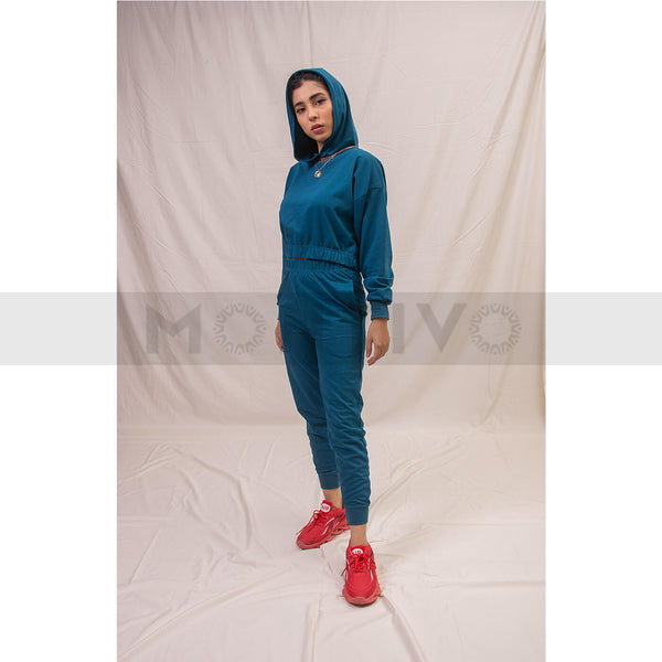 Teal Blue Oversized Co-Ord Set | Montivo Pakistan