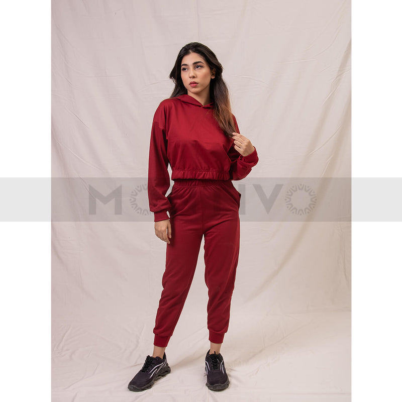 Red Oversized Co-Ord Set | Montivo Pakistan