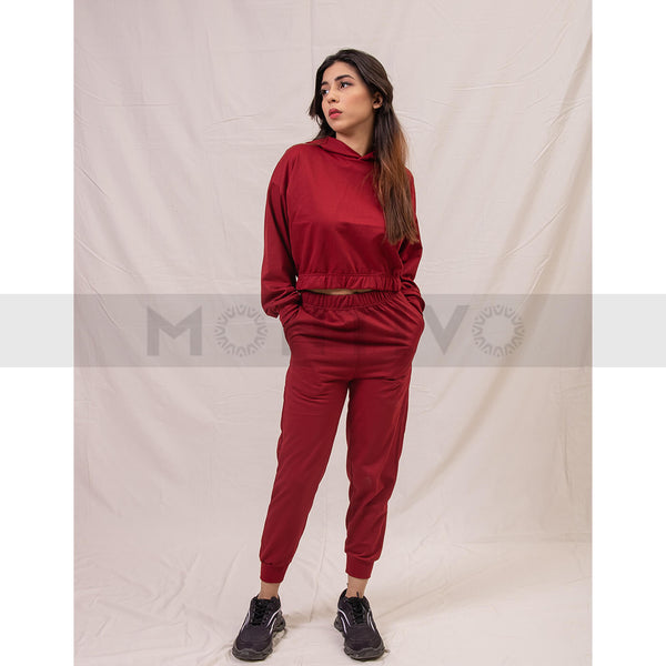 Red Oversized Co-Ord Set | Montivo Pakistan