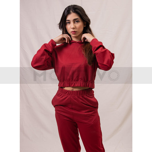 Red Oversized Co-Ord Set | Montivo Pakistan