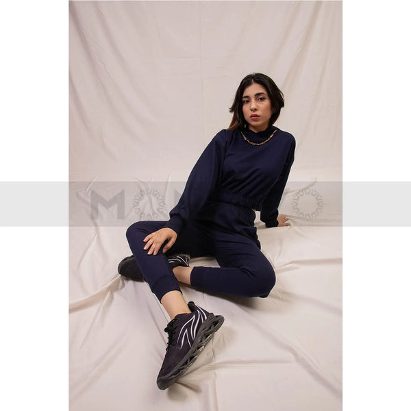 Navy Blue Oversized Co-Ord Set | Montivo Pakistan