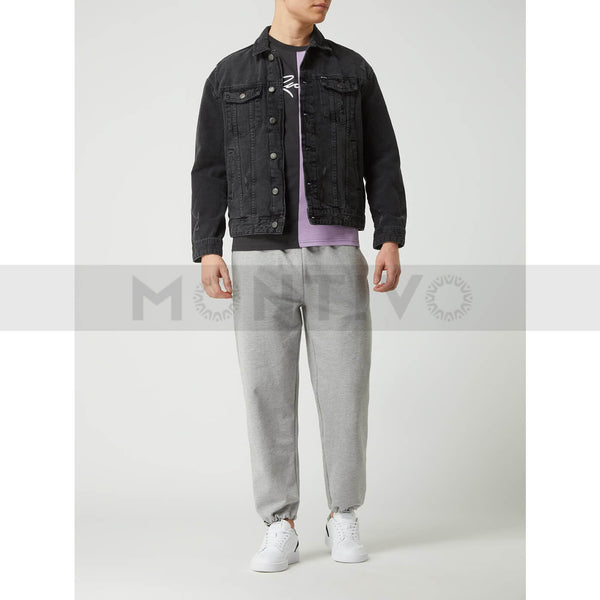 Charcoal Ripped Denim Jacket | Montivo Pakistan
