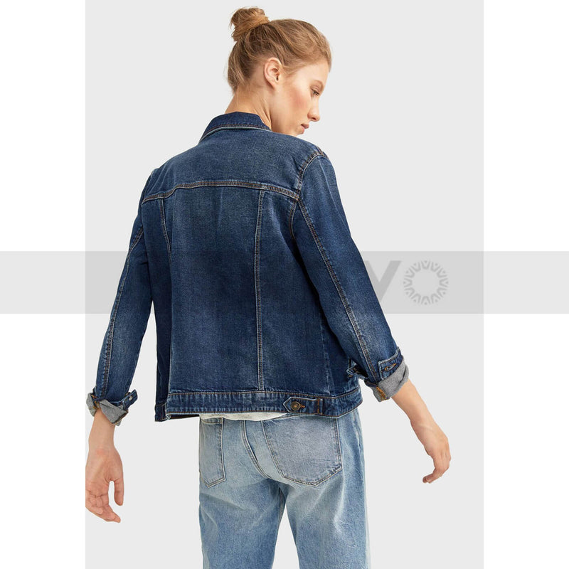 MLN Women Blue Denim Jacket | Montivo Pakistan