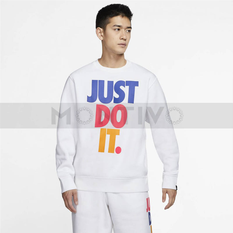 NKE White Just Do It Sweatshirt | Montivo Pakistan