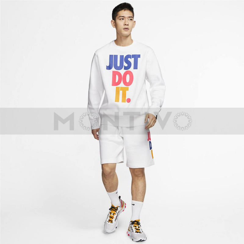NKE White Just Do It Sweatshirt | Montivo Pakistan