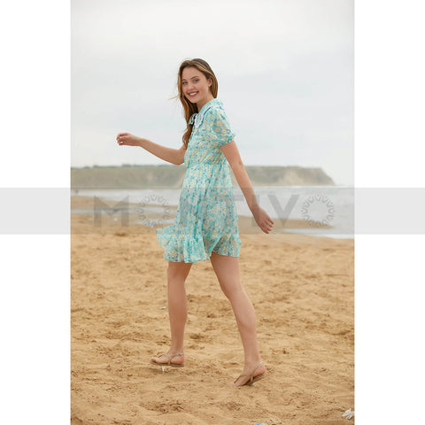 Green Floral Chiffon Dress | Montivo Pakistan