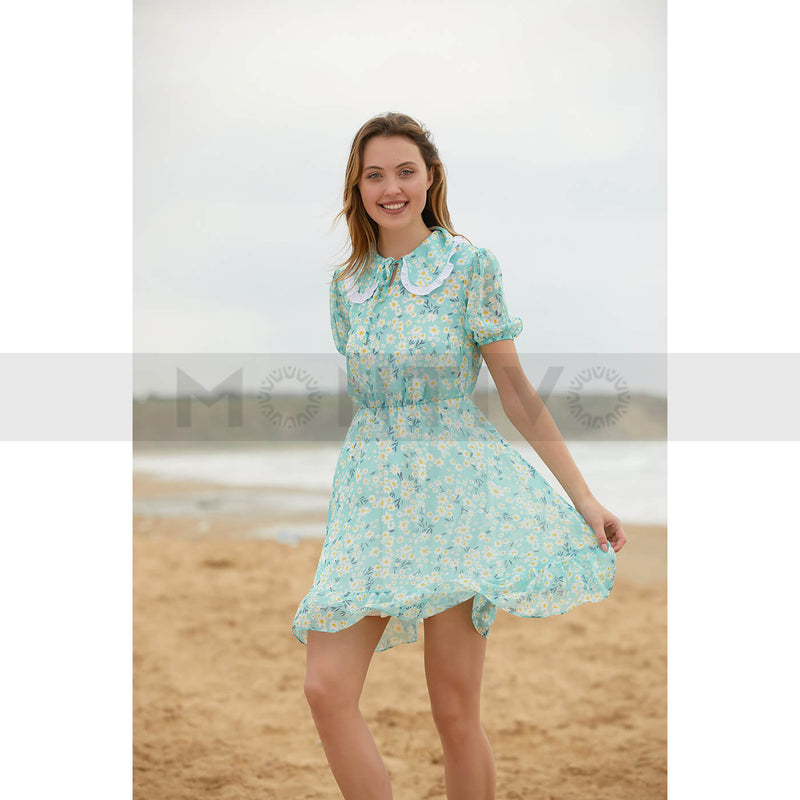 Green Floral Chiffon Dress | Montivo Pakistan