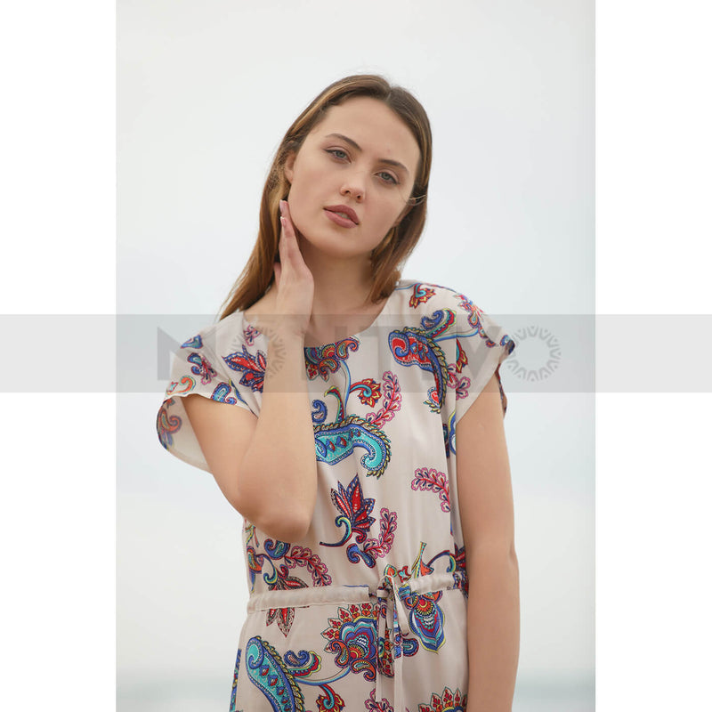 White Patterned Dress | Montivo Pakistan