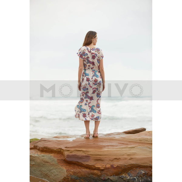 White Patterned Dress | Montivo Pakistan