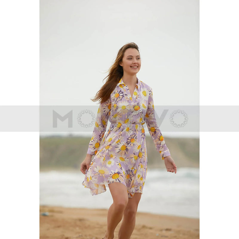 Lilac Floral Chiffon Dress | Montivo Pakistan