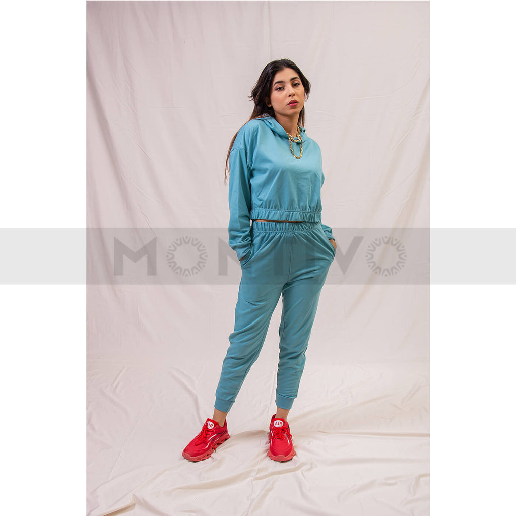 Light Blue Joggers Trousers | Montivo Pakistan