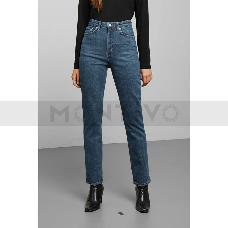 Weekday Deep Blue Mom Jeans | Montivo Pakistan