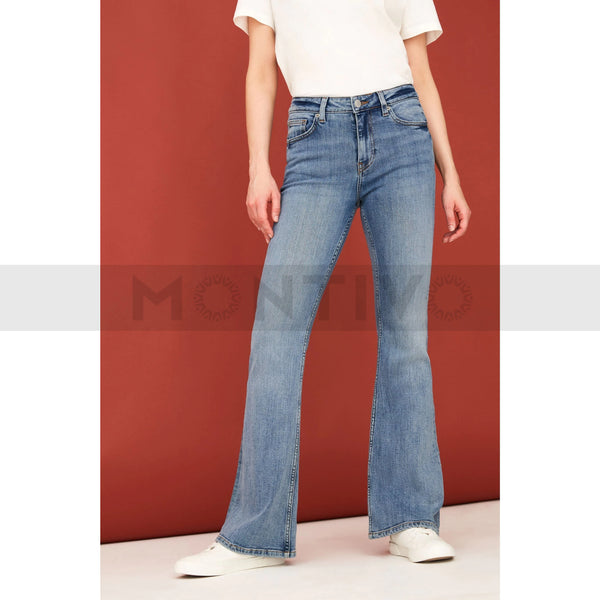 FF Light Blue Flare Jeans | Montivo Pakistan