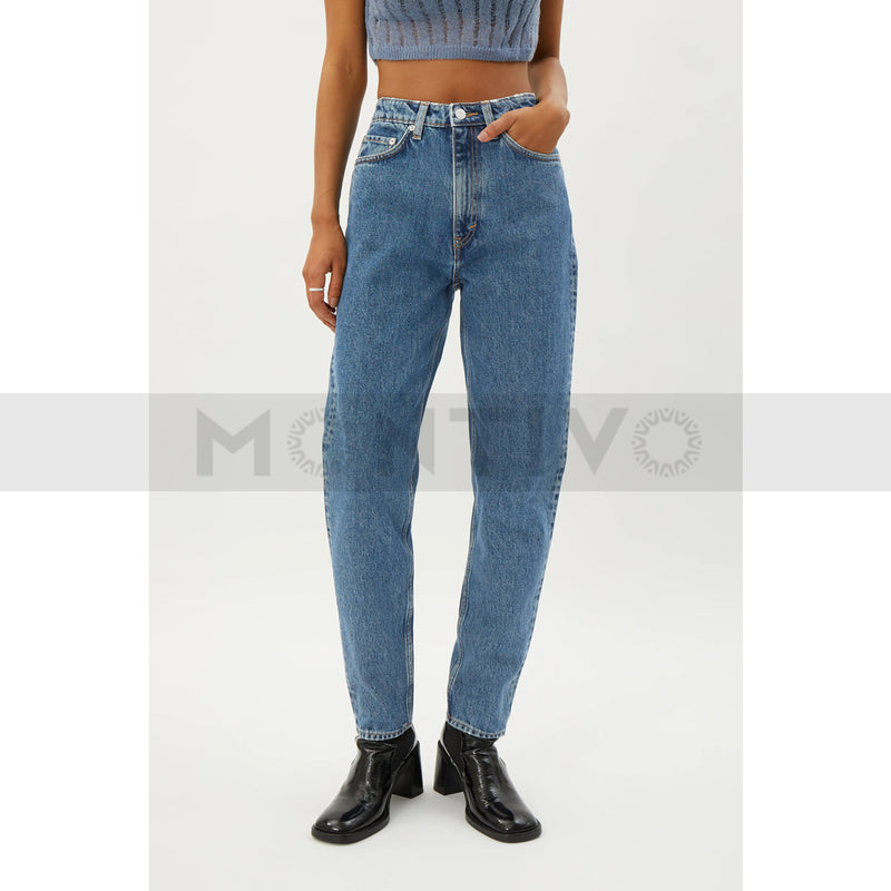 Blue Mom Slim Jeans | Montivo Pakistan