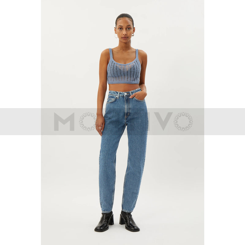 Blue Mom Slim Jeans | Montivo Pakistan
