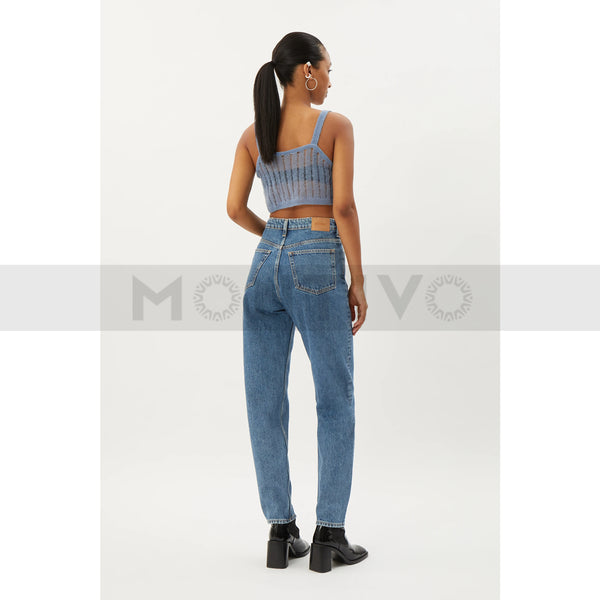 Blue Mom Slim Jeans | Montivo Pakistan