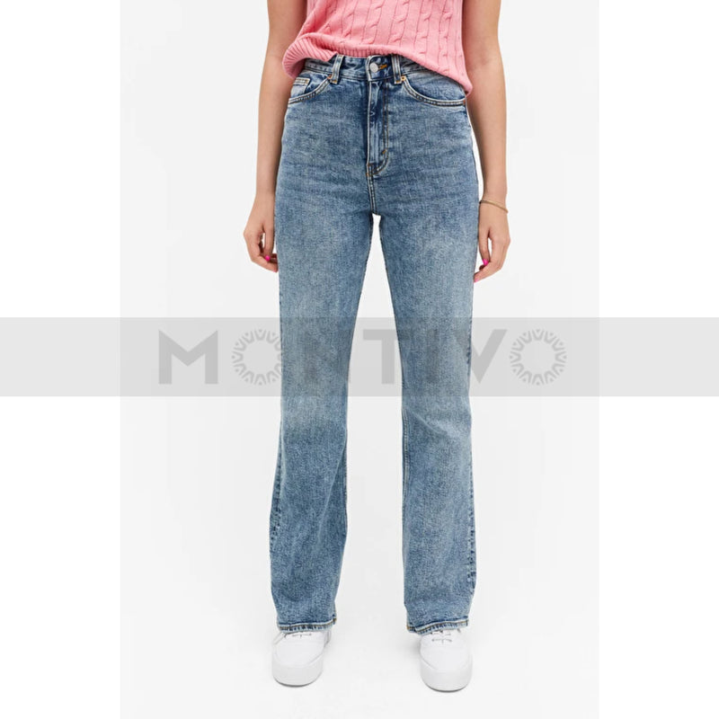 Monki Blue High Waist Flare Jeans | Montivo Pakistan