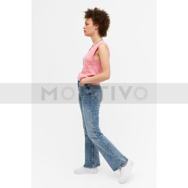 Monki Blue High Waist Flare Jeans | Montivo Pakistan
