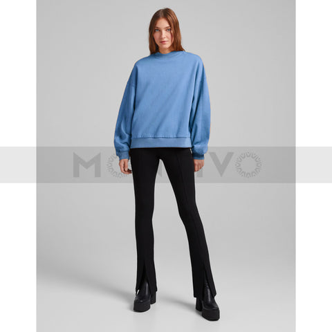 BSK High Neck Blue Sweatshirt | Montivo Pakistan