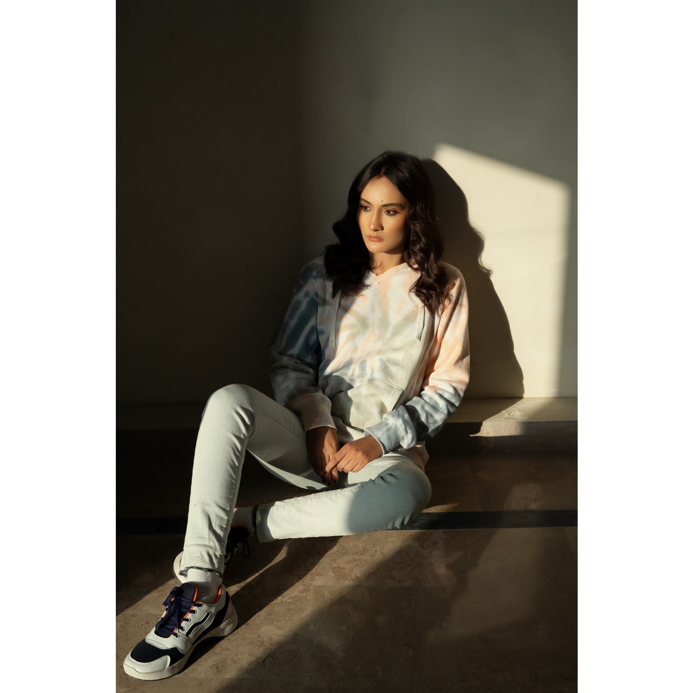 Tie & Dye Green White Hoodie | Montivo Pakistan