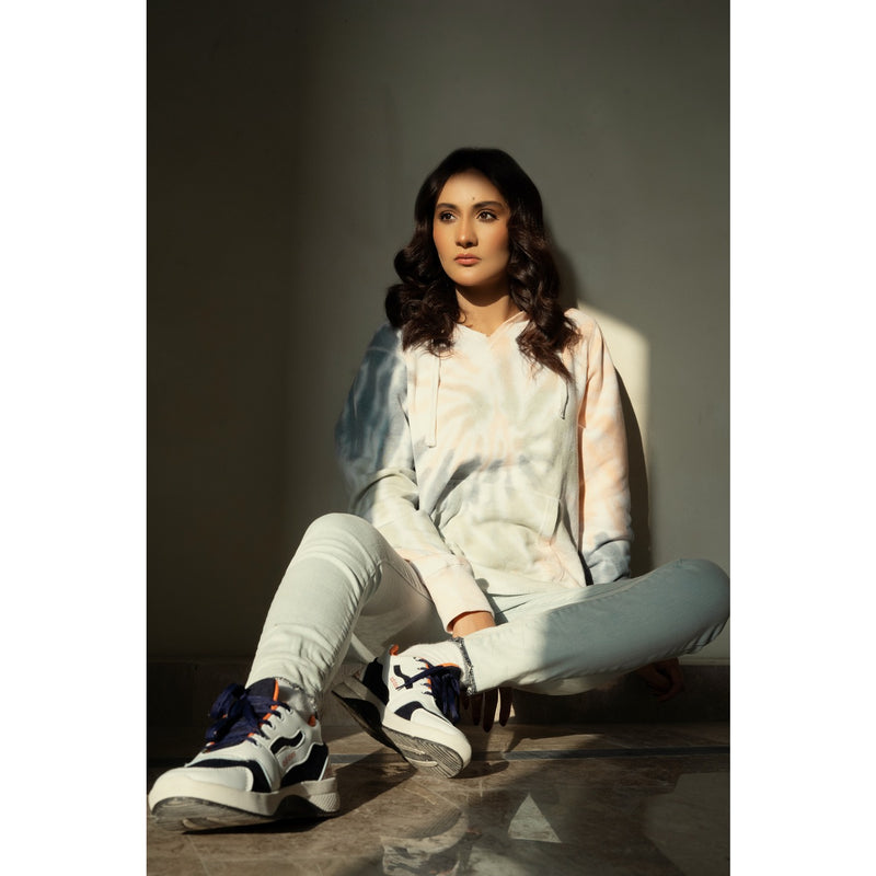 Tie & Dye Green White Hoodie | Montivo Pakistan