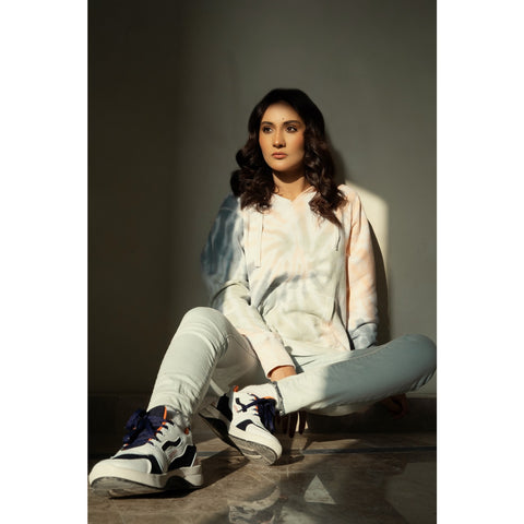 Tie & Dye Green White Hoodie | Montivo Pakistan