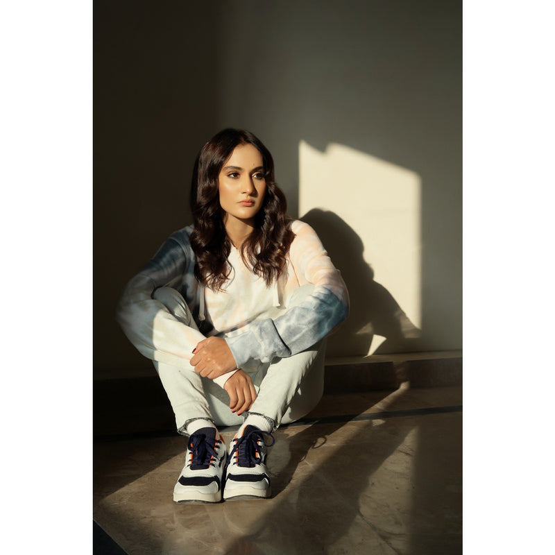 Tie & Dye Green White Hoodie | Montivo Pakistan