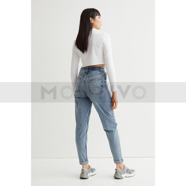 HM Light Blue Mom Jeans | Montivo Pakistan