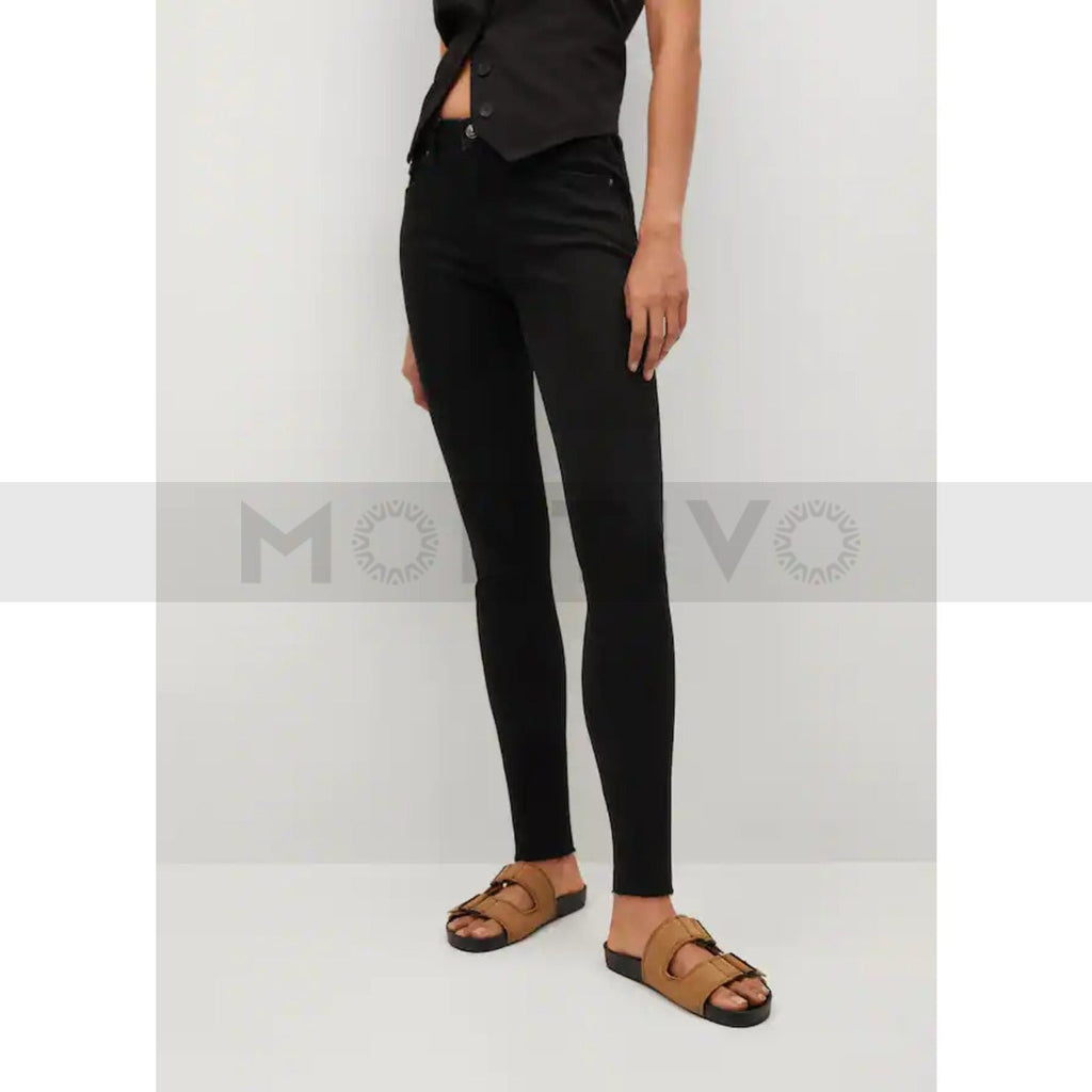 MNG Black Skinny Raw Hem Jeans | Montivo Pakistan