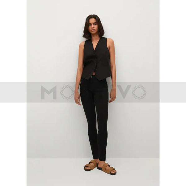 MNG Black Skinny Raw Hem Jeans | Montivo Pakistan