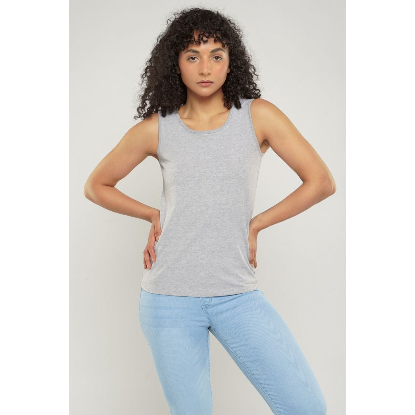 Grey Plain Tank Top | Montivo Pakistan
