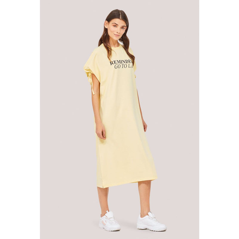 Yellow Printed Midi Dress | Montivo Pakistan