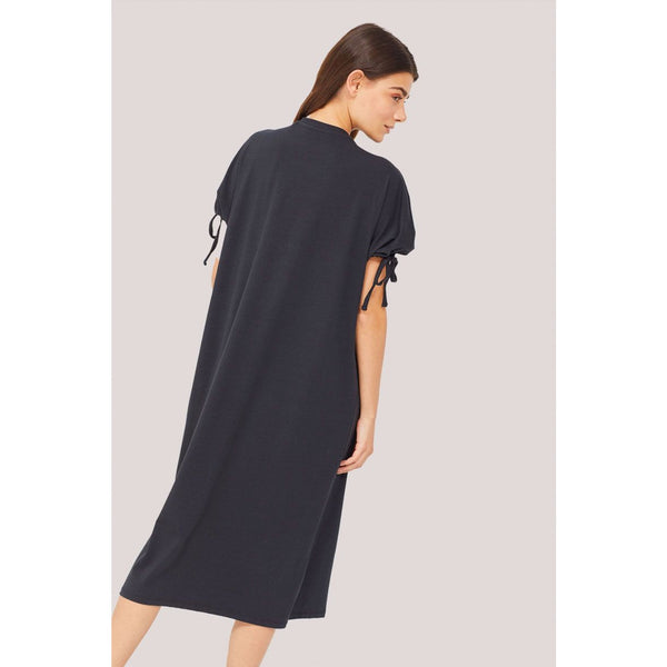 Black Printed Midi Dress | Montivo Pakistan