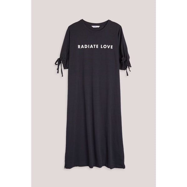 Black Printed Midi Dress | Montivo Pakistan
