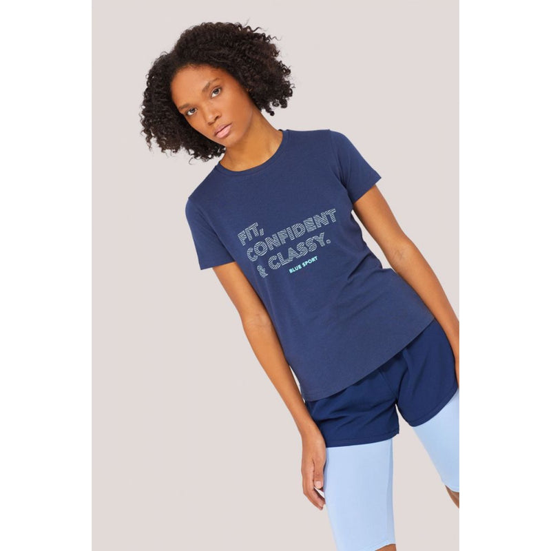 Blue Soft Printed Tshirt | Montivo Pakistan