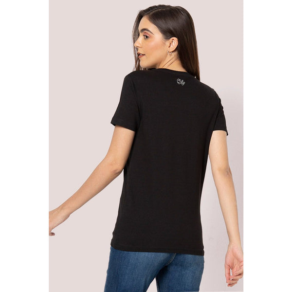 Black Soft Printed Tshirt | Montivo Pakistan