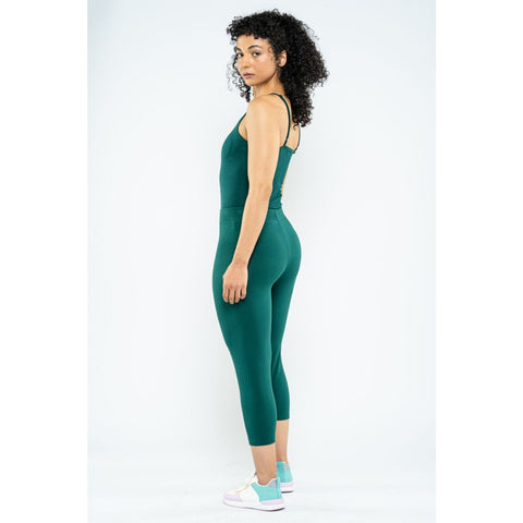 Green Plain Cropped Legging Pants | Montivo Pakistan
