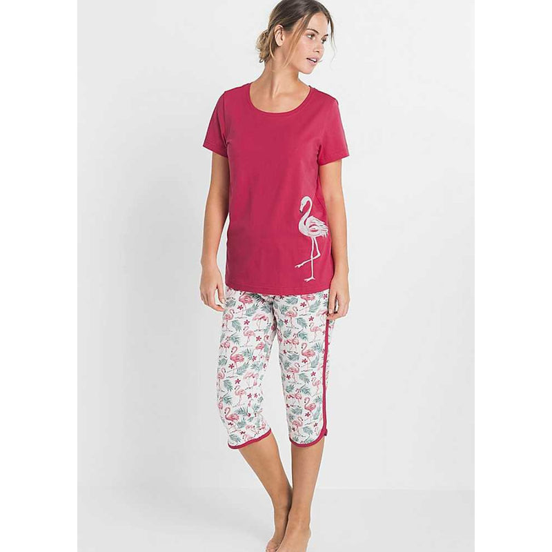 Printed Cropped Pyjama Suit | Montivo Pakistan