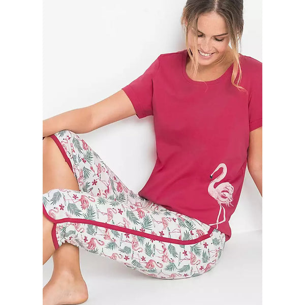 Printed Cropped Pyjama Suit | Montivo Pakistan